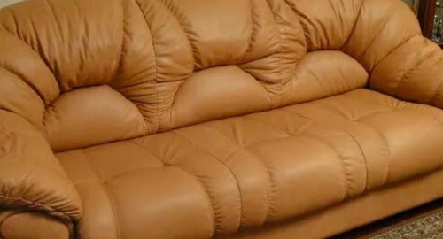 Перетяжка дивана кожей. Ишимбай